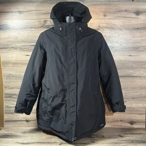 Lands End Jacket Mens 1X The Squall Parka Heavy Coat Black Winter Coat